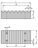 Element Do Paska Zębatego aluminium z połyskiem (22012-10161) - Norelem