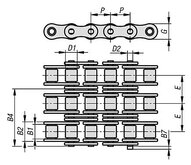 Łańcuch Rolkowy 1104 stal (22202-1001702197) - Norelem