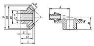 Kółko Stożkowe prosty poliacetal (22432-120140010) - Norelem