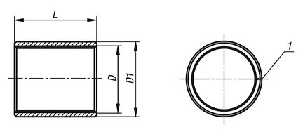 Łożysko Ślizgowe cylindryczny stal (23730-01201410) - Norelem