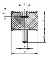 Amortyzator Gumowy typ b stal (26102-01001055) - Norelem