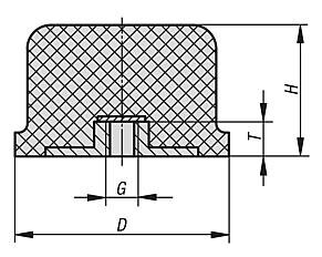 Amortyzator Gumowy bulisty stal (26115-12509055) - Norelem
