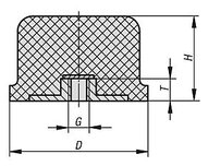 Amortyzator Gumowy bulisty stal (26115-12509055) - Norelem