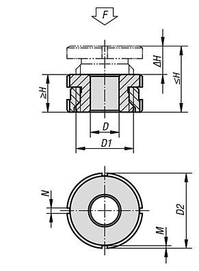 Element Poziomujacy forma niska stal nierdzewna (27702-04041) - Norelem