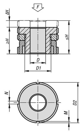 Element Poziomujacy forma niska stal nierdzewna (27703-05101) - Norelem