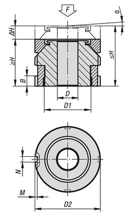 Element Poziomujacy z podkładką wahliwą stal nierdzewna (27705-07101) - Norelem