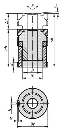 Element Poziomujacy z podkładką wahliwą stal nierdzewna (27708-14101) - Norelem