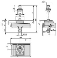 Klin niwelacyjny kotwienie w podłodze aluminium (27710-20-145095061) - Norelem