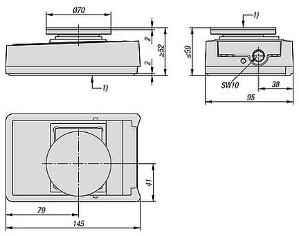 Klin niwelacyjny wolnostojący aluminium (27710-25-145095059) - Norelem