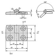 Zawias wyczepiany termoplast czarny (27850-1502833) - Norelem