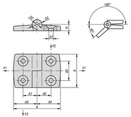 Zawias wyczepiany termoplast czarny (27850-2603320) - Norelem