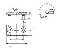 Zawias wyczepiany termoplast czarny (27856-1322020) - Norelem