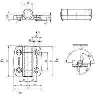 Zawias z zatrzaskiem termoplast czarny (27857-56181808) - Norelem