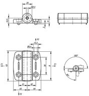 Zawias z nastawnym tarciem termoplast czarny (27858-56181808) - Norelem