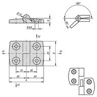 Zawias wyczepiany aluminium powlekany proszkowo (27870-2301818) - Norelem