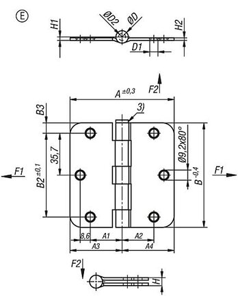 Zawias przykrecany stal 131 (27876-05-074404427273) - Norelem