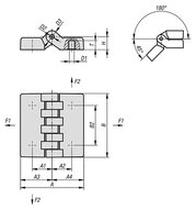 Zawias z tuleją termoplast czarny (27880-06322020) - Norelem