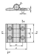 Zawias Sprezynujacy sprezyna otwierająca aluminium czarny anodowany (27906-01-356001) - Norelem