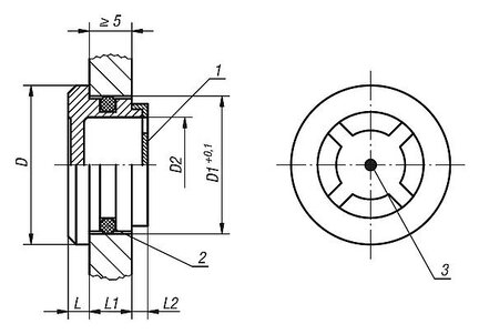 Olejowskaz einpressbar termoplast (28006-2420) - Norelem