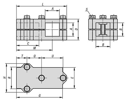 Złączka Zaciskowa zlaczka t aluminium z bębnowaniem (29008-523030) - Norelem