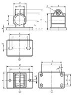 Złączka Zaciskowa z kołnierzem aluminium z bębnowaniem (29014-5D2) - Norelem