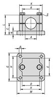Złączka Zaciskowa z kołnierzem aluminium z bębnowaniem (29014-52CS) - Norelem