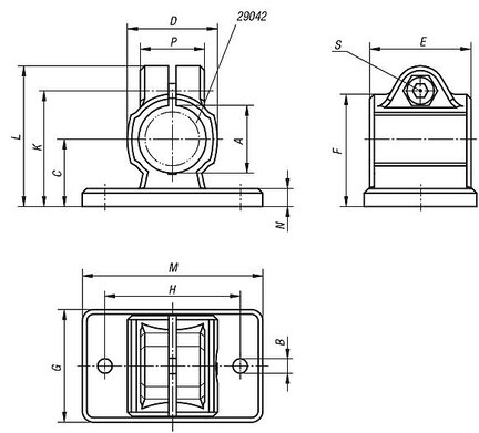 Złączka Zaciskowa z kołnierzem termoplast (29014-30) - Norelem