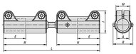Złączka Zaciskowa prosty aluminium z bębnowaniem (29022-530302) - Norelem