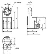 Złączka Zaciskowa element przegubowy termoplast czarny (29024-18) - Norelem