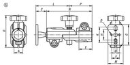 Złączka Zaciskowa element przegubowy aluminium z bębnowaniem (29034-5181) - Norelem