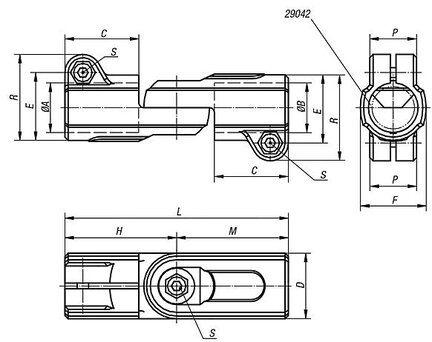 Złączka Zaciskowa element przegubowy termoplast (29034-30) - Norelem