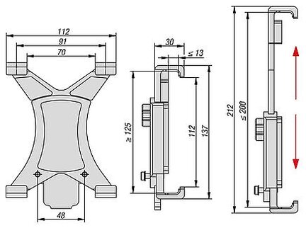 Uchwyt Monitora uchwyt na tablet termoplast (29180-125200) - Norelem