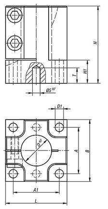 Korpus pojedyńczy aluminium (29200-1122) - Norelem