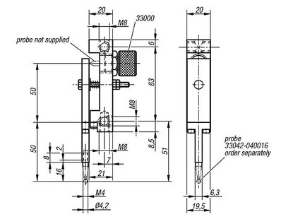 Czujnik Zegarowy 180 aluminium (33080-050) - Norelem