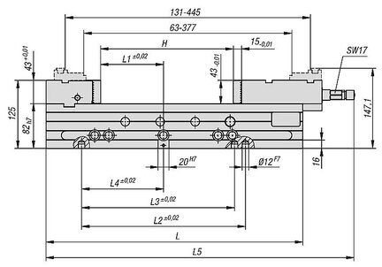 Zacisk mechaniczny stal do nawęglania szlifowane (41091-125470) - Norelem