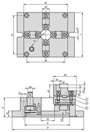 Stacjonarny uchwyt 4-szczękowy 1405 stal (41194-10-380) - Norelem