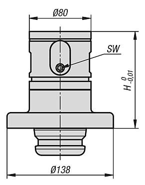 5-Osiowy Adapter Redukcyjny UNILOCK stal do nawęglania (42220-25-1251) - Norelem