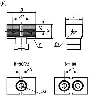 Stała szczęka ES 1355 stal narzędziowa hartowane i szlifowane (41502-0503002) - Norelem