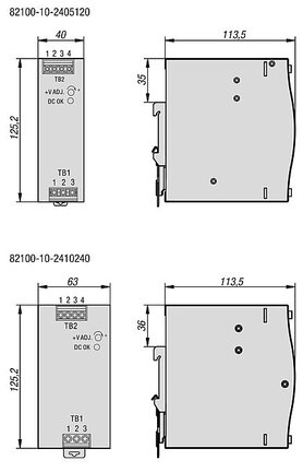 Zasilacz impulsowy 48 V DC (82100-10-4805240) - Norelem