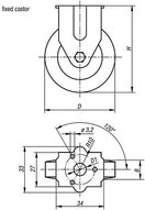 Kólka podpierajace bez systemu regulacji termoplast (95010-11075251) - Norelem