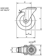 Zestaw kołowy z systemem regulacji stop-fix stal (95026-01-101250402) - Norelem
