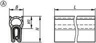 Krawędziowy Profil Ochronny EPDM czarny (96521-015X2000) - Norelem