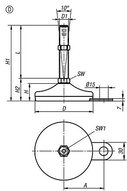 Stopka z sześciokątem wewnętrznym stal (27790-4106012X100) - Norelem