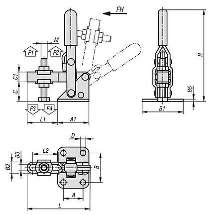 Dociskacz standard stal ocynkowany (05715-01-01000) - Norelem