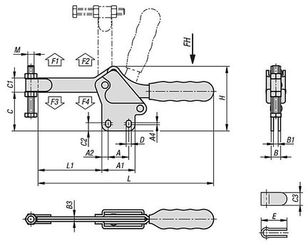 Dociskacz standard stal ocynkowany (05790-01-03400) - Norelem