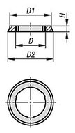 Uszczelka hygienic design POM GF30 niebieski RAL 5002 (07301-108) - Norelem