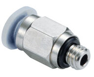 Złączka wciskana Pneufit M, adapter, prosta, sześciokąt zewnętrzny/wewnętrzny, 1/8", 1/16” NPT (M24250116) - Norgren