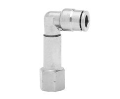 Złącze wciskane Pneufit 12, kolanko obrotowe żeńskie, 1/4", 1/8" NPTF (124480418) - Norgren
