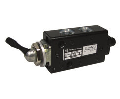 Zawór ręczny Super X 3/2, czarny, przełącznik/przełącznik, cynk, G1/8 (03M40302) - Norgren