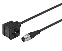 Złącze zaworu DIN forma A, 3-pinowe, kodowane A, M12, 1m (NC-DINAA-123MS-1) - Norgren